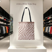 Zebra Print-Mocha Mousse- Tote Bag