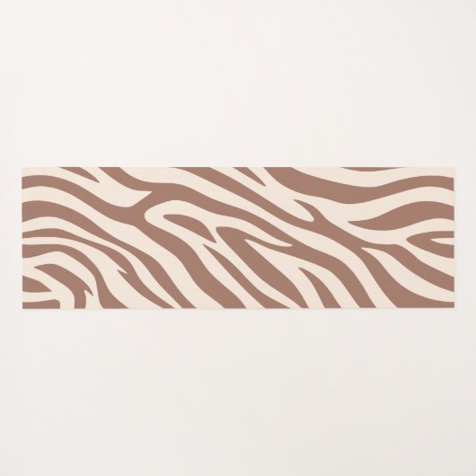 Zebra Print-Mocha Mousse Yogamat (Achterkant (horizontaal))