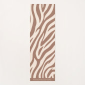 Zebra Print-Mocha Mousse Yogamat (Voorkant)