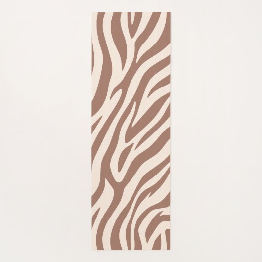Zebra Print-Mocha Mousse Yogamat (Achterkant)