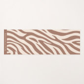 Zebra Print-Mocha Mousse Yogamat (Voorkant (horizontaal))
