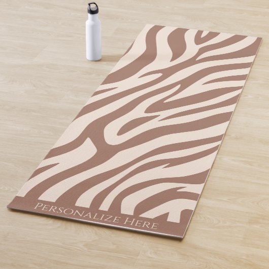 Zebra Print-Mocha Mousse Yogamat (In situ)