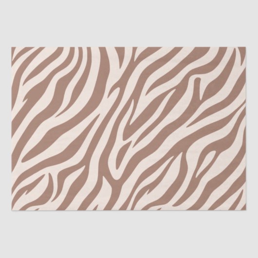 Zebra print-mocha muis tissuepapier (Voorkant)