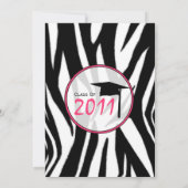 Zebra Print Mode Afstuderen Uitnodiging 2011 (Achterkant)