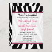 Zebra Print Mode Afstuderen Uitnodiging 2011 (Voorkant / Achterkant)