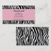Zebra Print Mode Designer Hair Stylist Salon Visitekaartje (Voorkant / Achterkant)