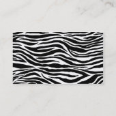 Zebra Print Mode Designer Hair Stylist Salon Visitekaartje (Achterkant)
