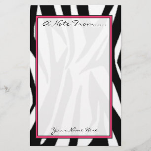 Zebra Print Mode Stationery Briefpapier