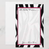 Zebra Print Mode Stationery Briefpapier (Voorkant / Achterkant)