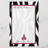 Zebra Print Mode Teacher Stationery Briefpapier (Voorkant)