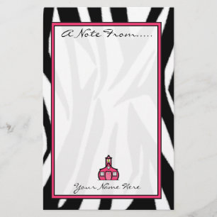 Zebra Print Mode Teacher Stationery Briefpapier