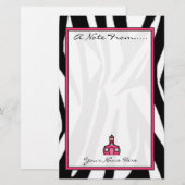 Zebra Print Mode Teacher Stationery Briefpapier (Voorkant / Achterkant)