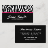 Zebra Print Modern elegant stijlvolle klasje Visitekaartje (Voorkant / Achterkant)