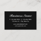 Zebra Print Modern elegant stijlvolle klasje Visitekaartje (Achterkant)