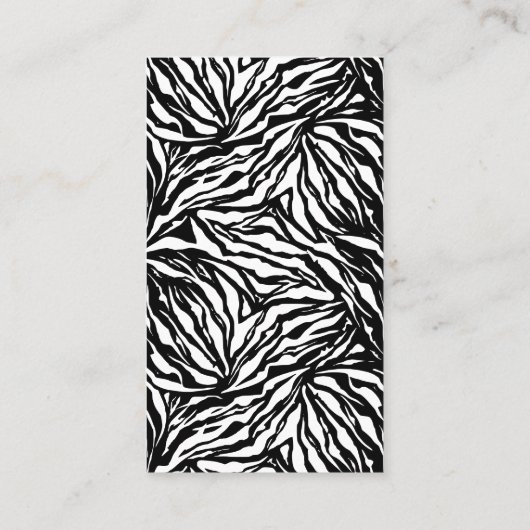 Zebra Print Modern Visitekaartje (Achterkant)