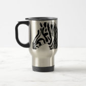 Zebra Print Monochrome Striped Animal Reisbeker (Links)