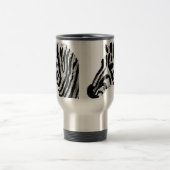 Zebra Print Monochrome Striped Animal Reisbeker (Center)