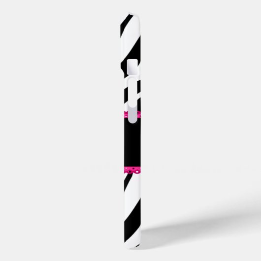 Zebra Print Monogram Naam Case-Mate iPhone Case (Achterkant / Links)