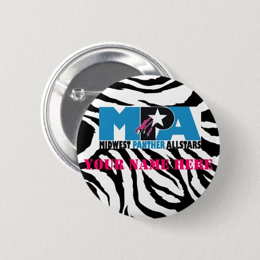 Zebra Print MPA Button (Voorkant /achterkant)