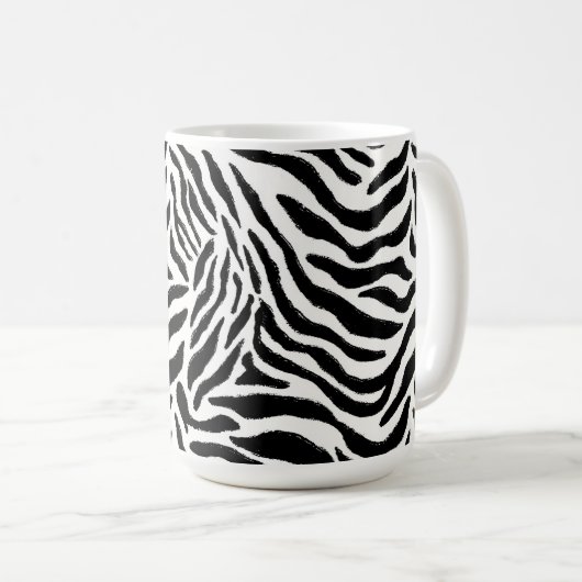 Zebra Print Mug Koffiemok (Voorkant rechts)