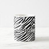 Zebra Print Mug with "Sauvage" Text Koffiemok (Center)