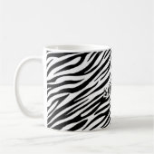 Zebra Print Mug with "Sauvage" Text Koffiemok (Links)