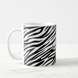 Zebra Print Mug with "Sauvage" Text Koffiemok