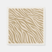 Zebra print-neutraal beige servet (Voorkant)