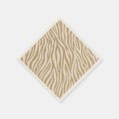 Zebra print-neutraal beige servet (Hoek)