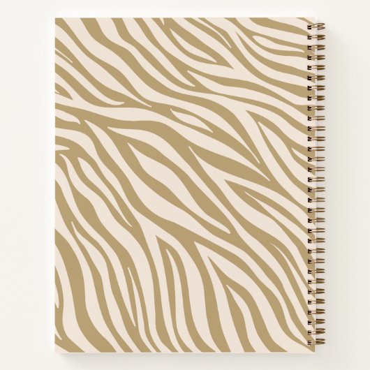 Zebra print-neutraal notitieboek (Achterkant)