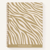 Zebra print-neutraal notitieboek (Voorkant)