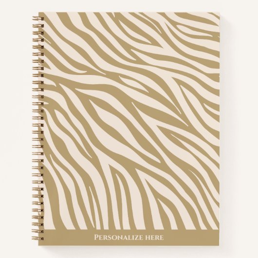 Zebra print-neutraal notitieboek (Voorkant)