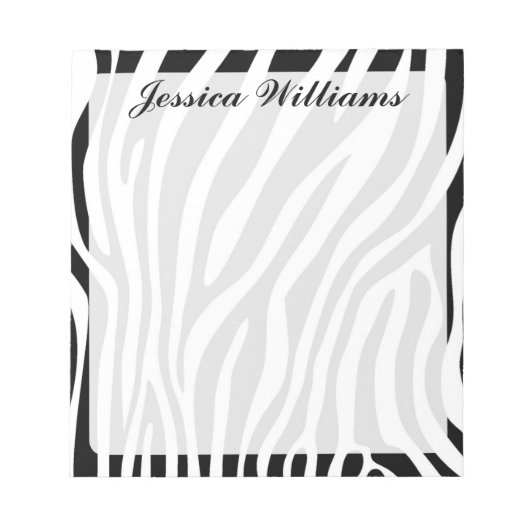 Zebra Print Notitieblok (Voorkant)