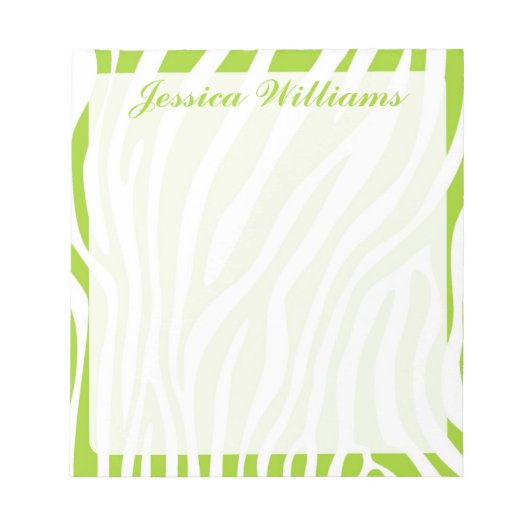 Zebra Print Notitieblok (Voorkant)
