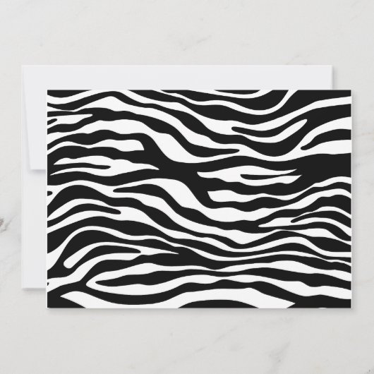 Zebra Print Oerwoud Safari Baby shower Uitnodiging (Achterkant)