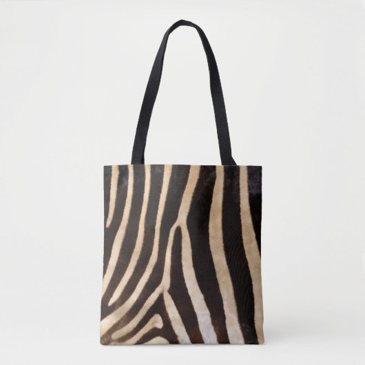 Zebra print op canvas tas (Voorkant)