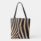 Zebra print op canvas tas (Achterkant)