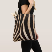 Zebra print op canvas tas (Dichtbij)