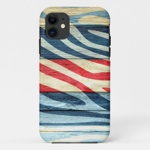 Zebra print op hout #14 Case-Mate iPhone case