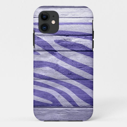 Zebra print op hout #18 Case-Mate iPhone case (Achterkant)