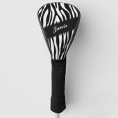 Zebra print op maat golfheadcover (Voorkant)