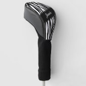 Zebra print op maat golfheadcover (Schuin)