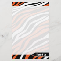 Zebra Print Oranje mengeling op maat