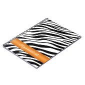Zebra print Oranje Stripe persoonlijk Notitieboek (Linkerzijde)