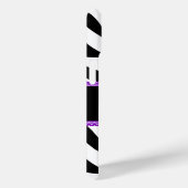 Zebra Print Paarse kant Monogram Naam Case-Mate iPhone Case (Achterkant / Rechts)