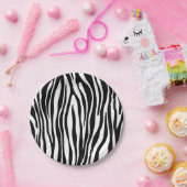 Zebra Print Papieren Bordje (Feest)