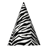 Zebra Print Party Pet Feesthoedjes (Voorkant)