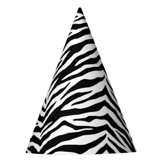 Zebra Print Party Pet Feesthoedjes (Voorkant)