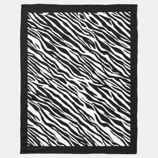 Zebra Print Patroon Fleece Deken (Voorkant)