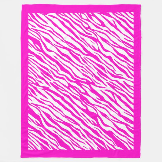 Zebra Print Patroon Fleece Deken (Voorkant)